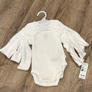 Carter's Soft White Long Sleeve Bodysuits